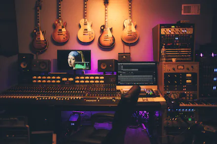 Placeholder: a recording studio interior